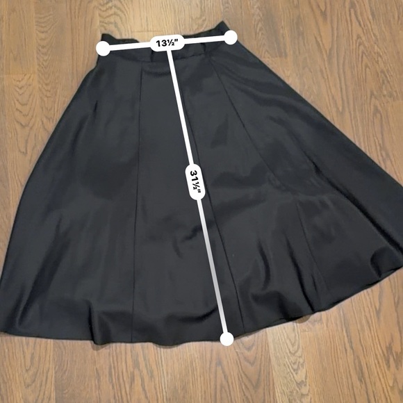 Onyx nite Womens Midi A Line skirt Black with crinoline. Old money Medium - Picture 8 of 9